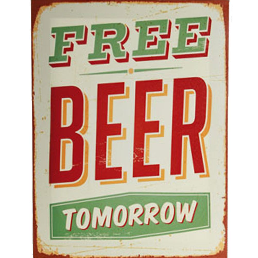 Cadre en toile imprime Free Beer 30 x 40 cm