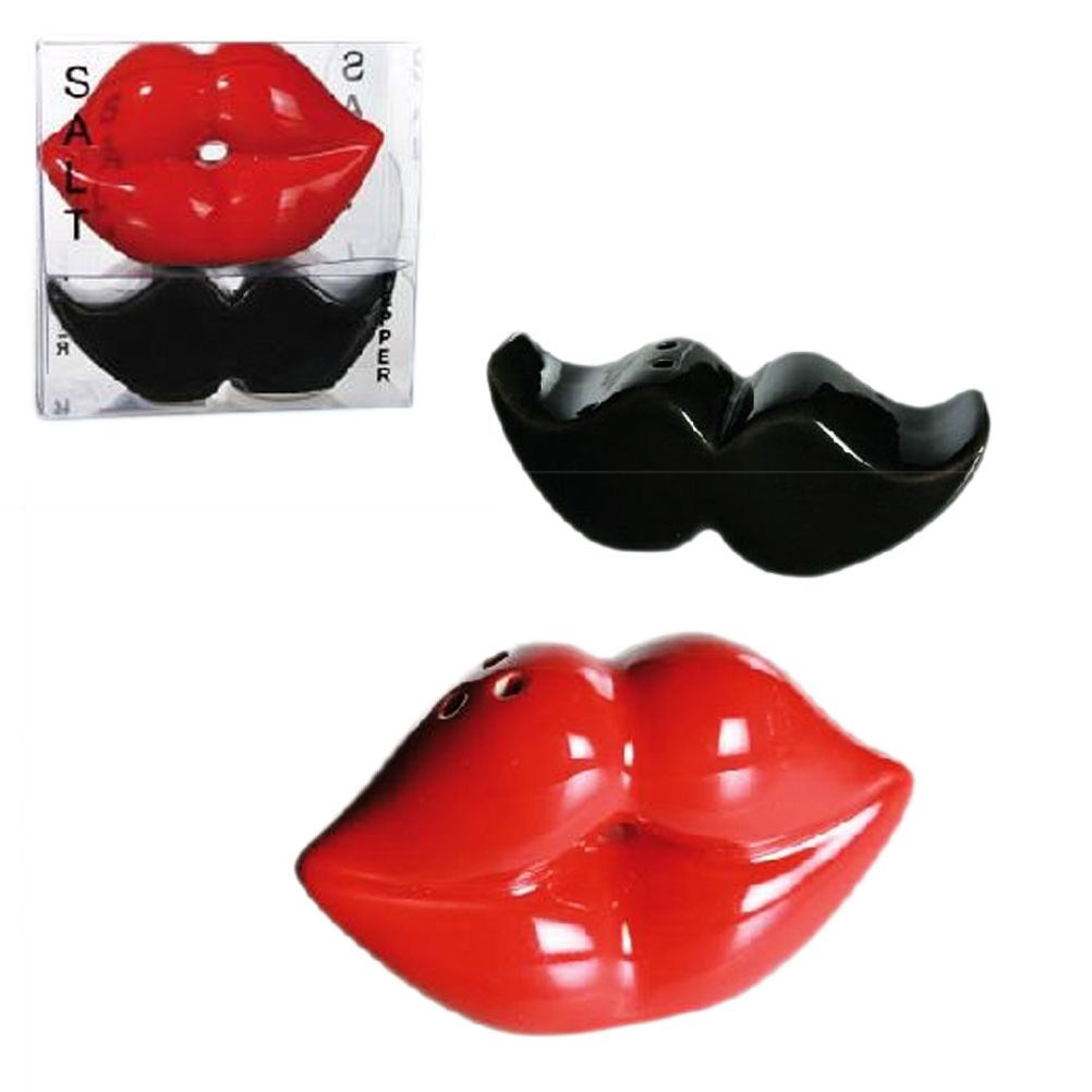 Set salire et poivrire Monsieur Moustache et Madame Glamour