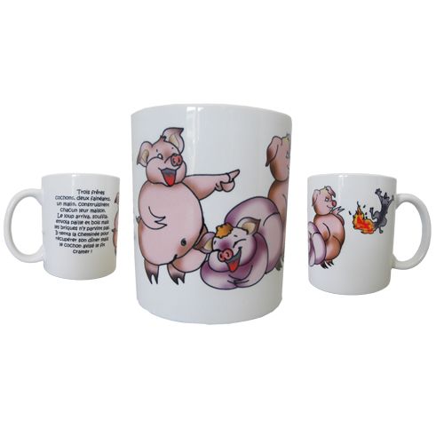 Mug Les Kontakati Les trois petits cochons par Katy G Cbkreation