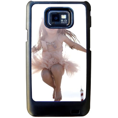 Coque Samsung S2 noire avec PHOTO PERSONNALISEE