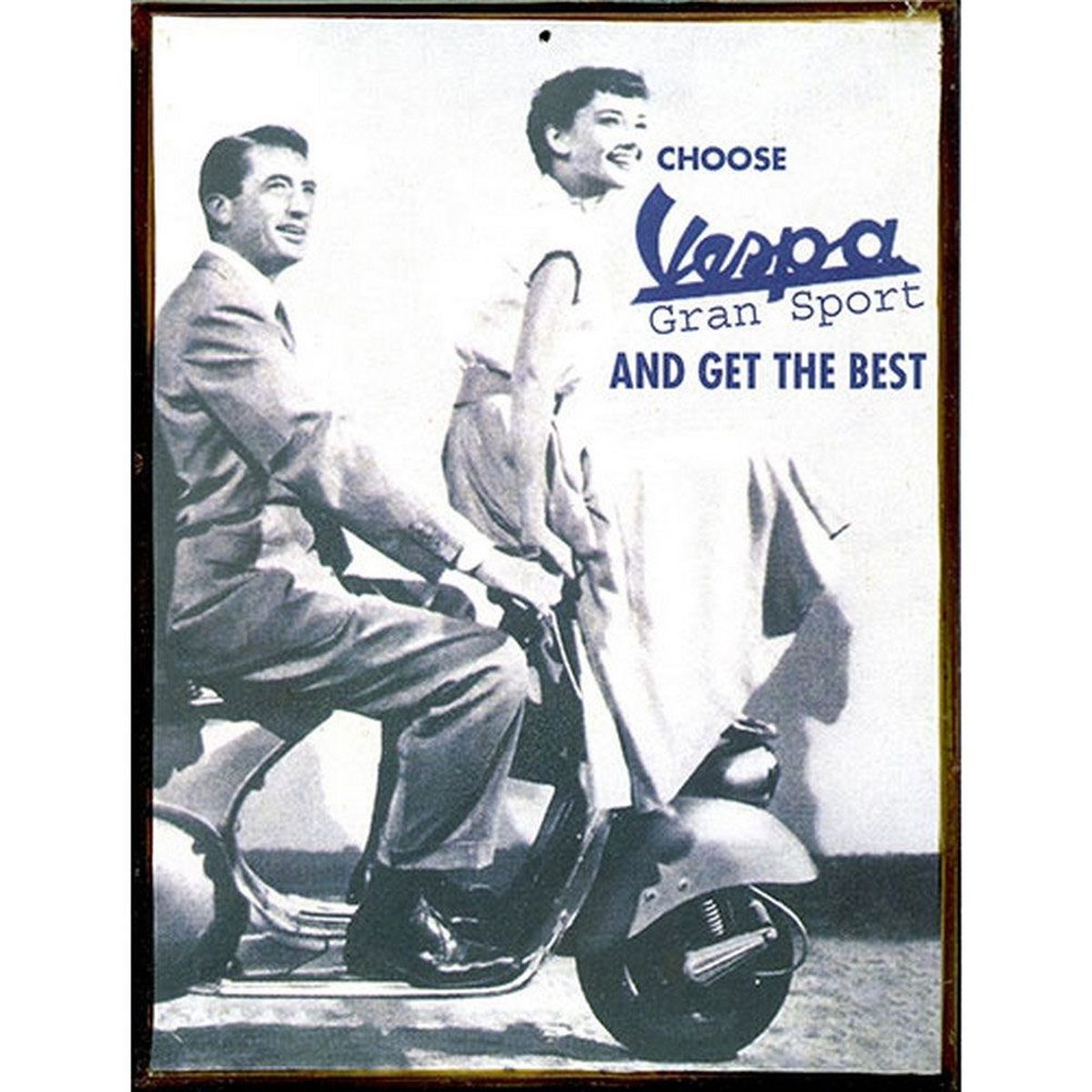 Plaque dcorative de collection en mtal Vespa Get The Best