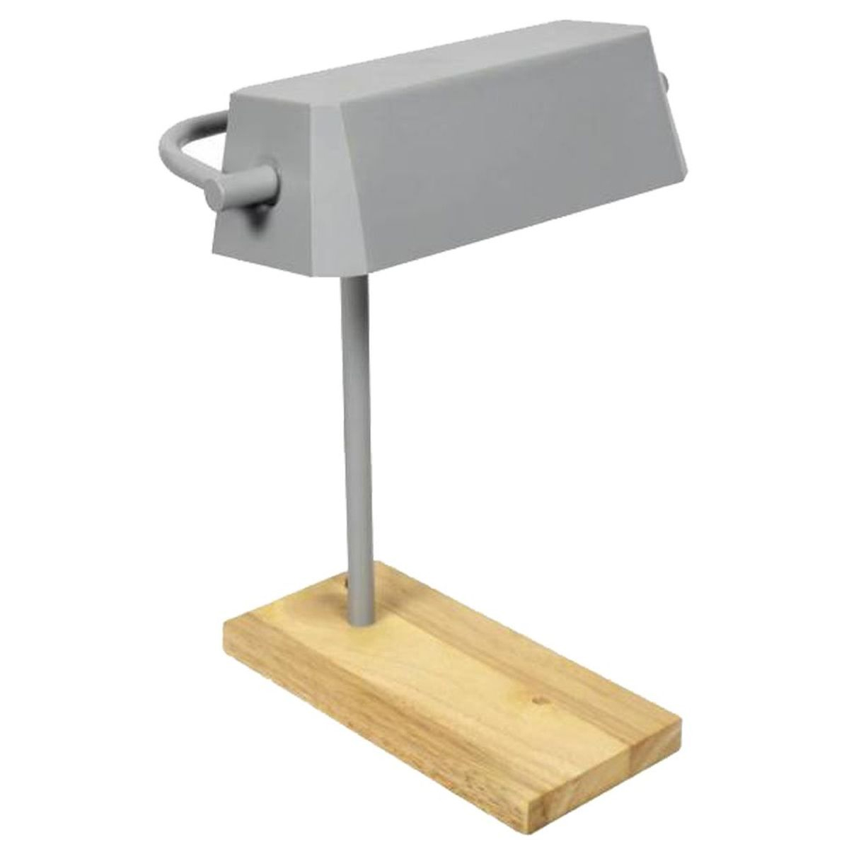 Lampe de table Gris mat et Bois et mtal 39 cm