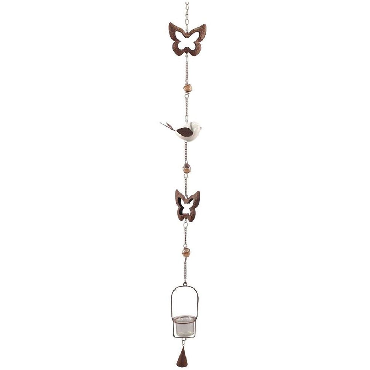 Suspension Photophore Papillon en mtal et verre 110 cm