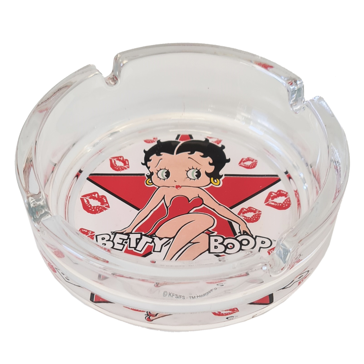 Cendrier classique en verre Betty Boop