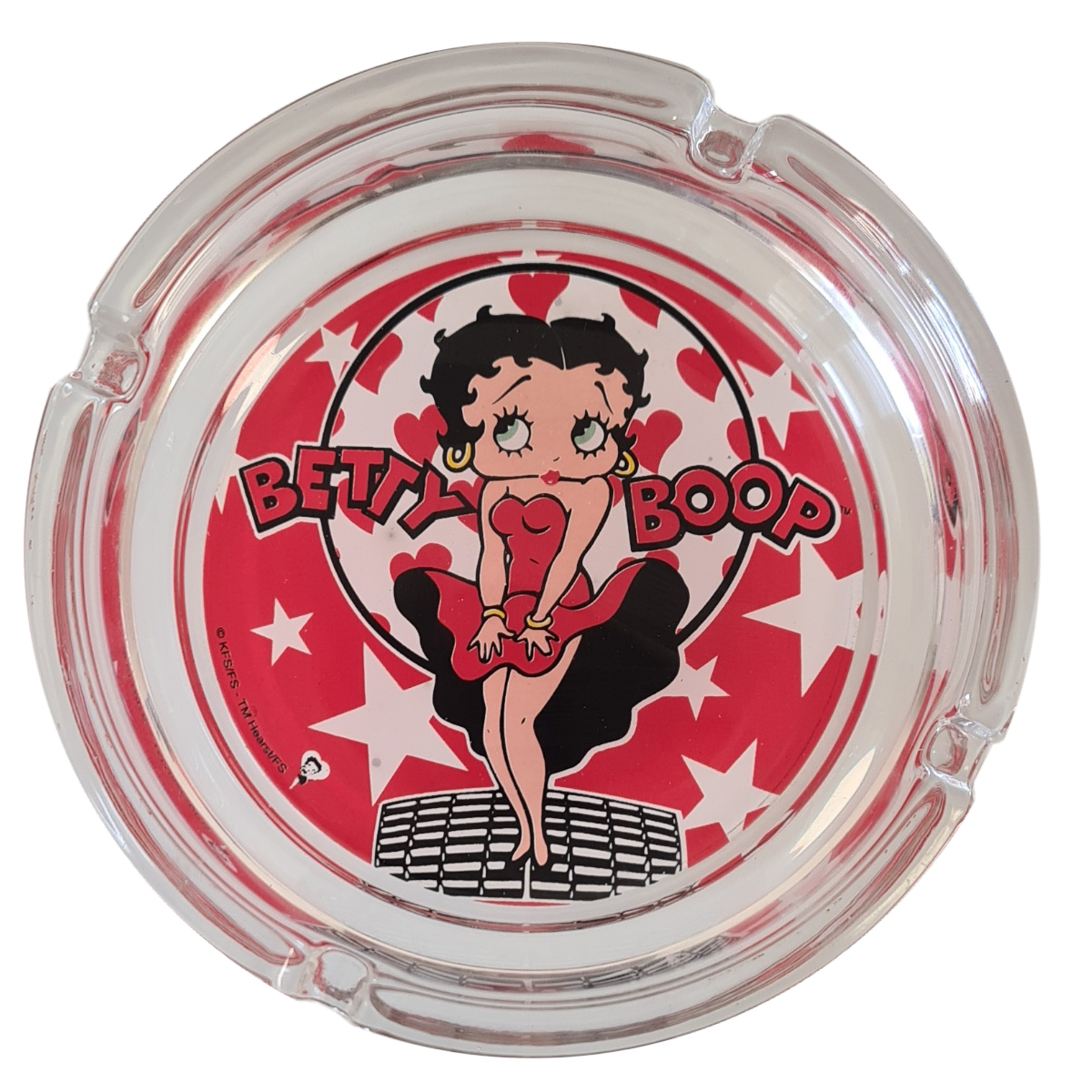 Cendrier classique en verre Betty Boop Pin'up