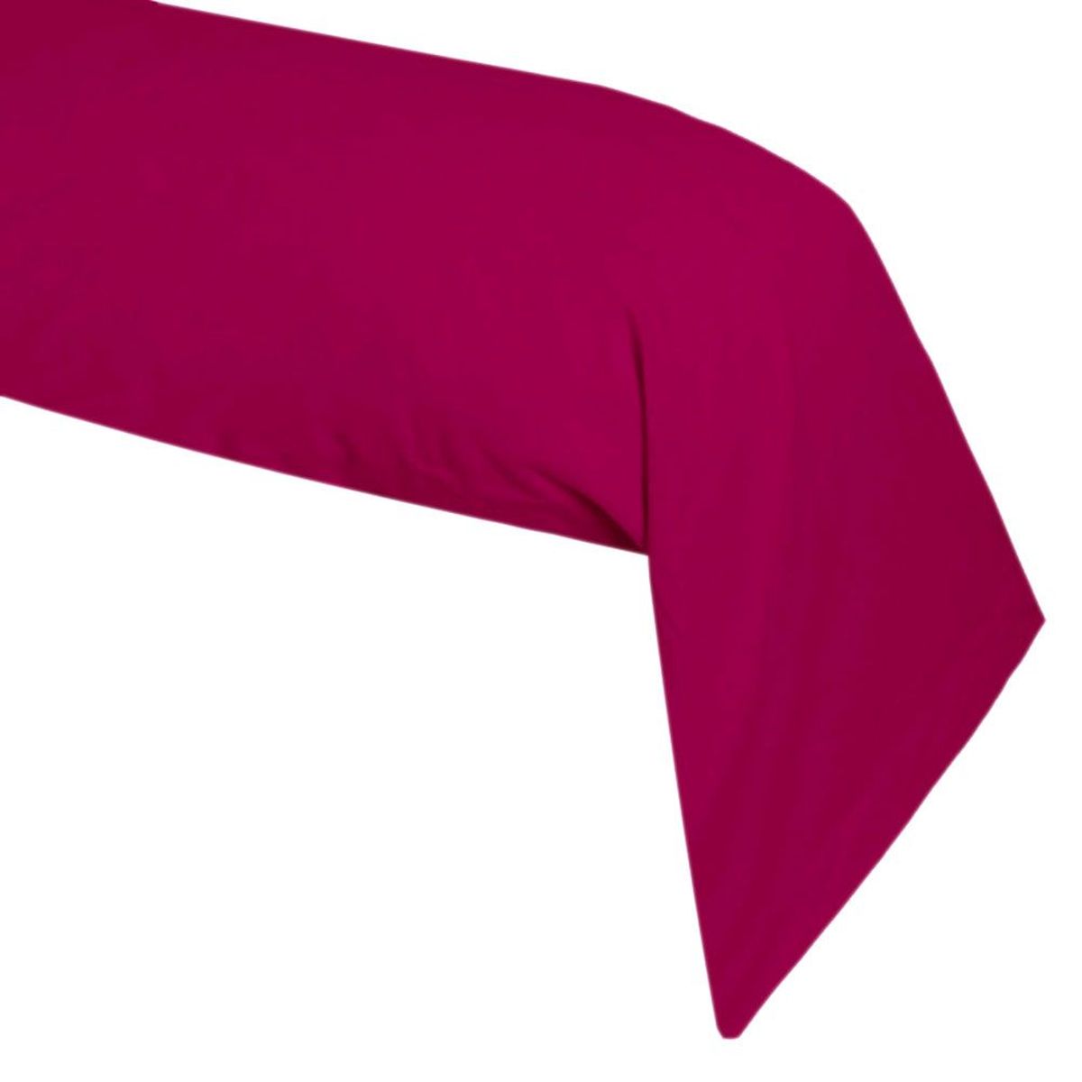 Taie de traversin unie - Framboise 45 x 185 cm