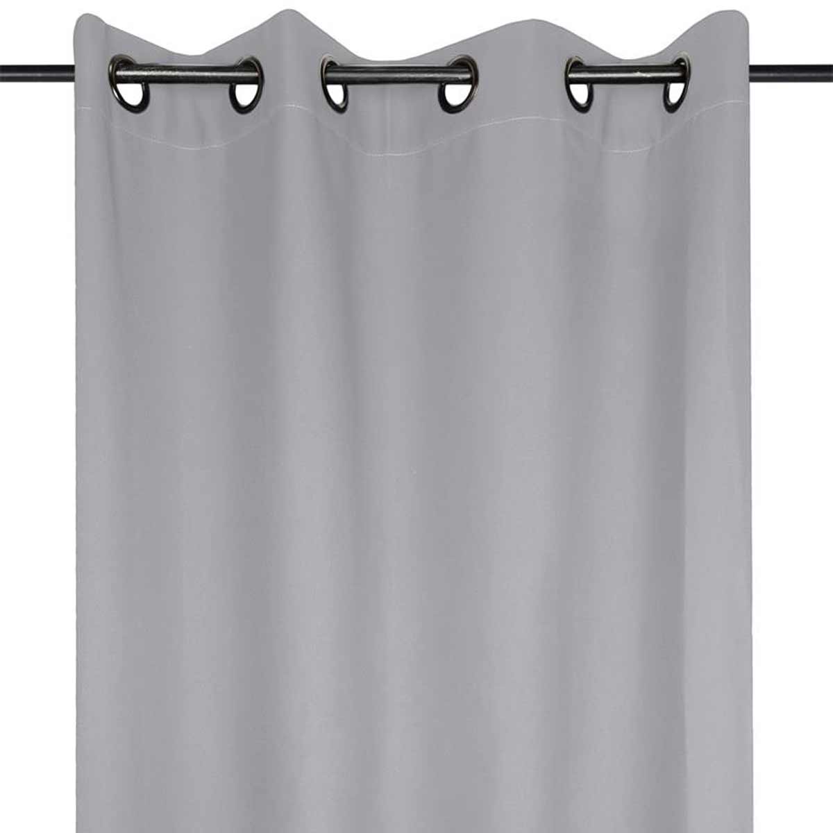 Rideau tamisant Nelson  oeillets Gris souris 135 x 240 cm