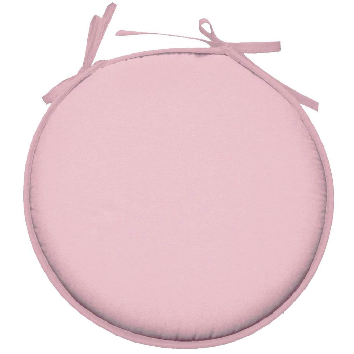 Coussin de chaise Ronde Nelson 40 cm - Rose Poudre