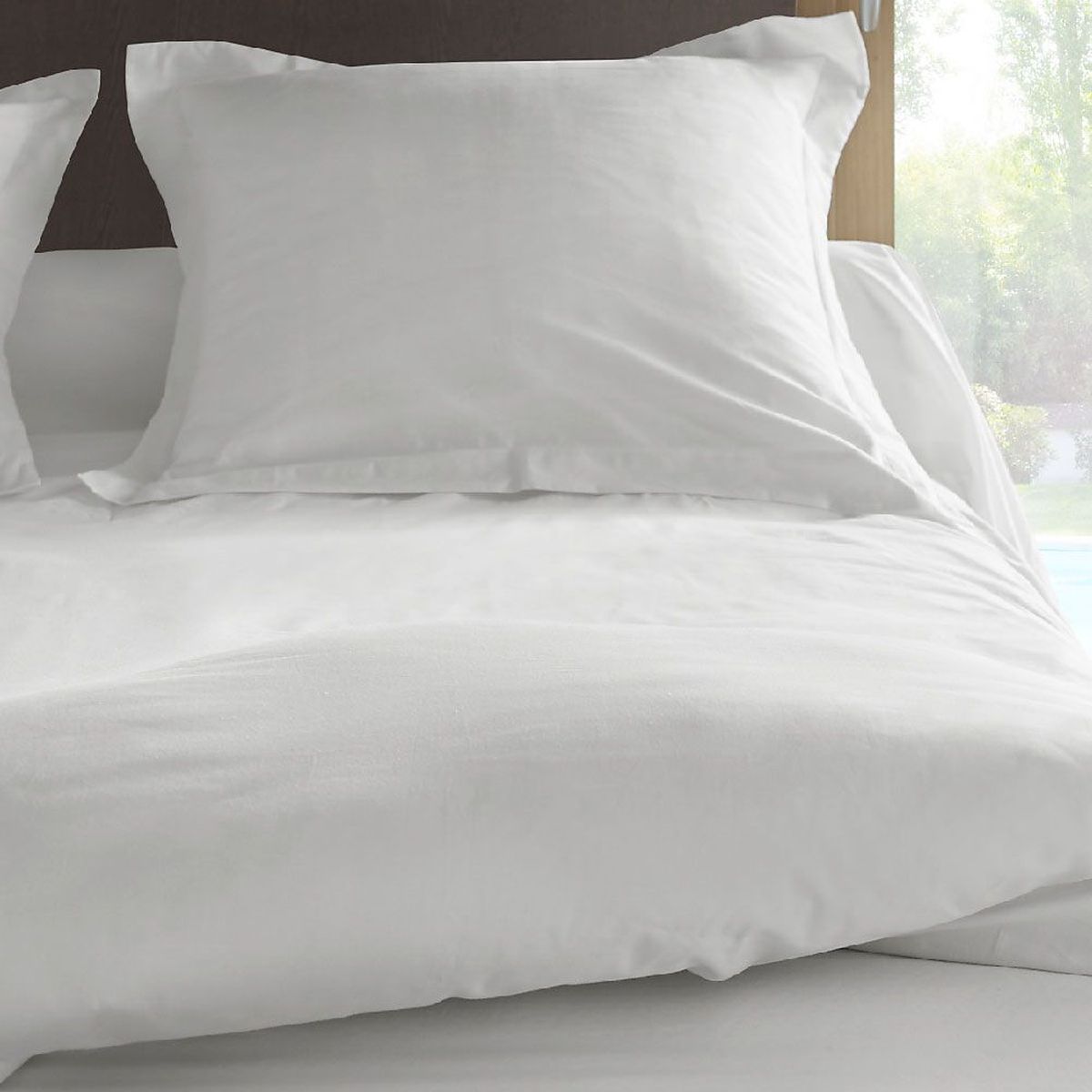 Taie d'Oreiller 80 fils Coton percale 50 x 70 cm - Neige