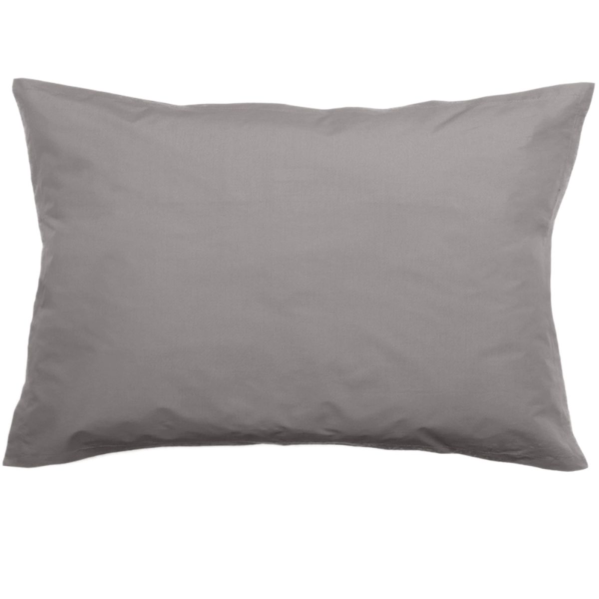 Taie d'Oreiller 80 fils Coton percale 50 x 70 cm - Gris cendr