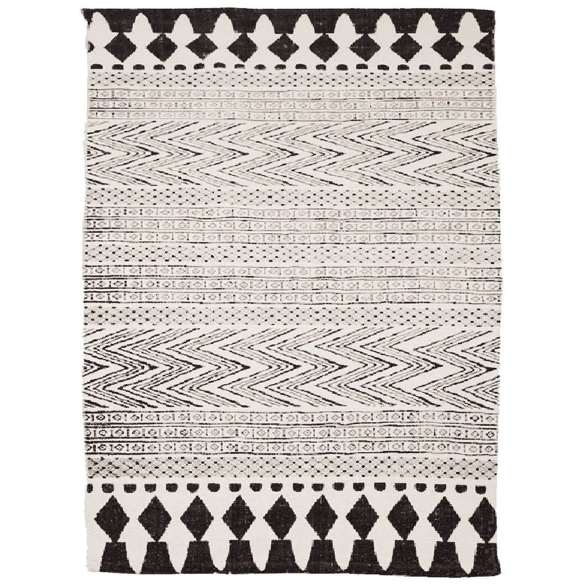 Tapis Thiago en Coton lav 130 x 170 cm - Naturel