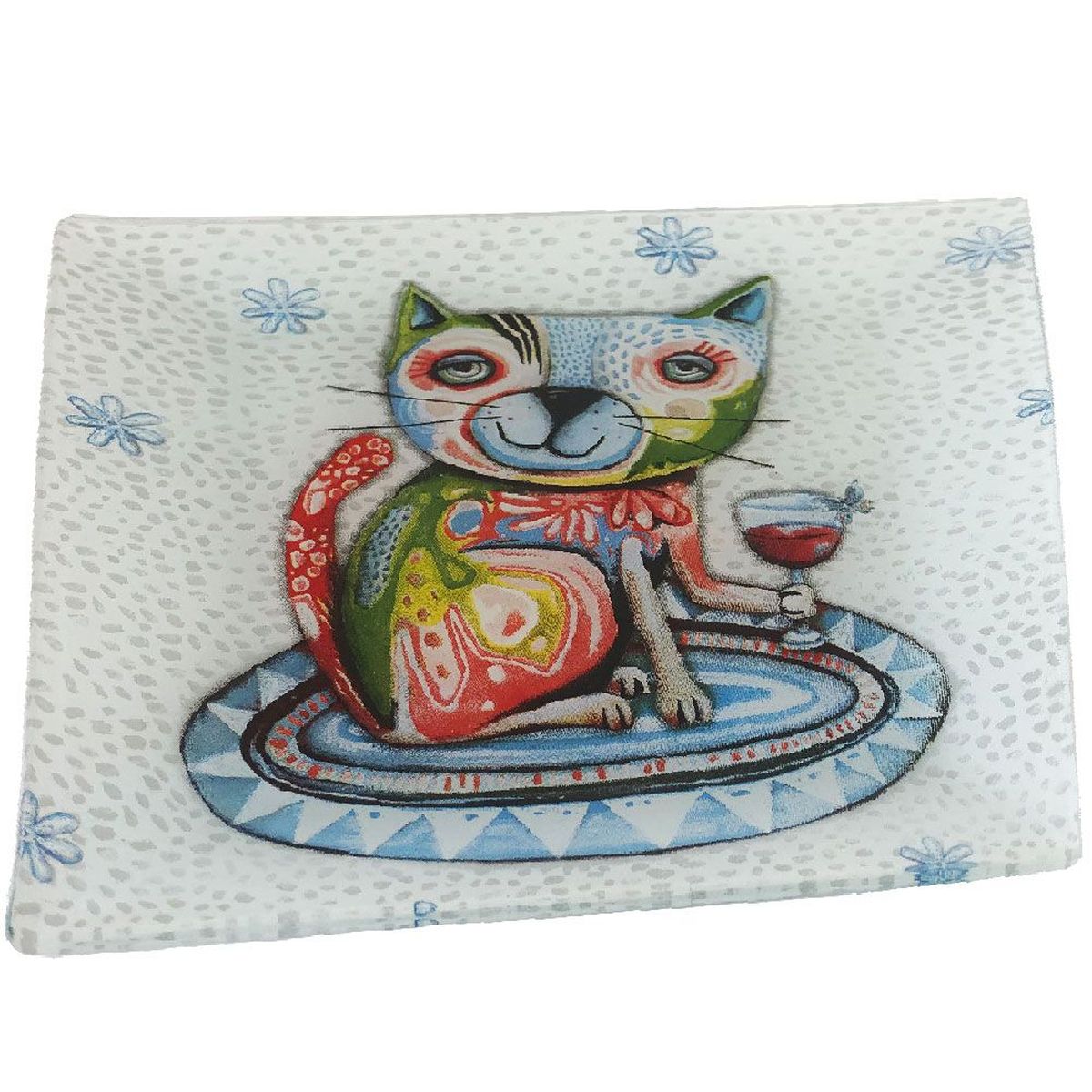 Coupelle Michelle Allen en verre Cat Wine  20 x 20 cm