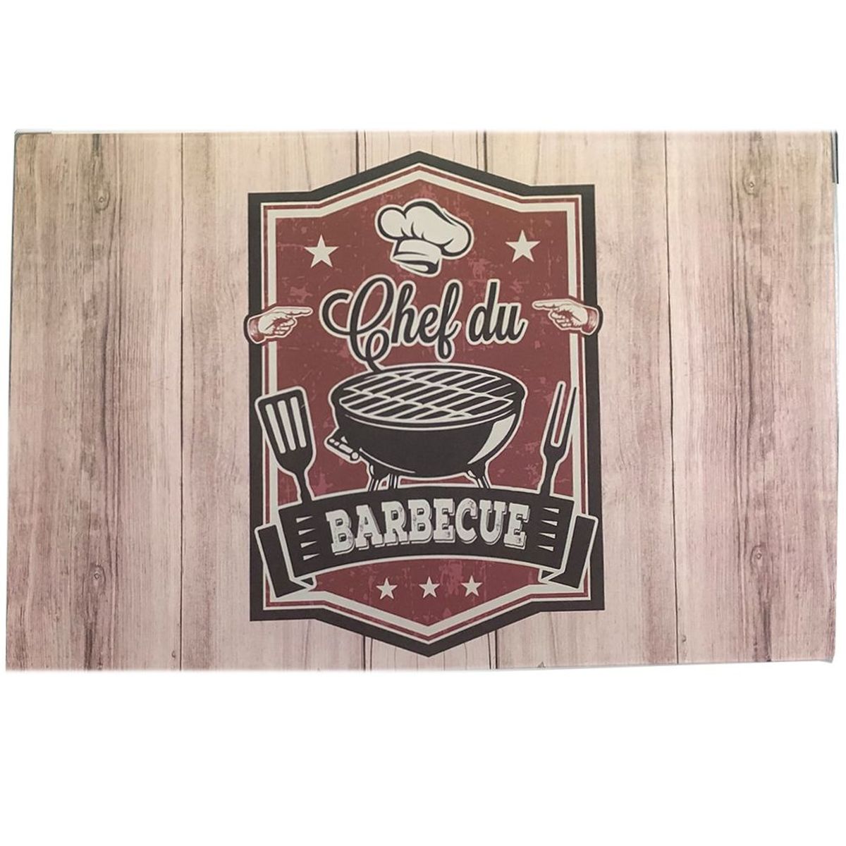 Planche  dcouper en verre Chef du Barbecue 30 x 20 cm