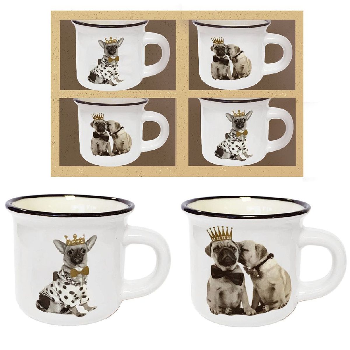 Coffret Expresso Ristretto - Bouledogues et Chihuahuas