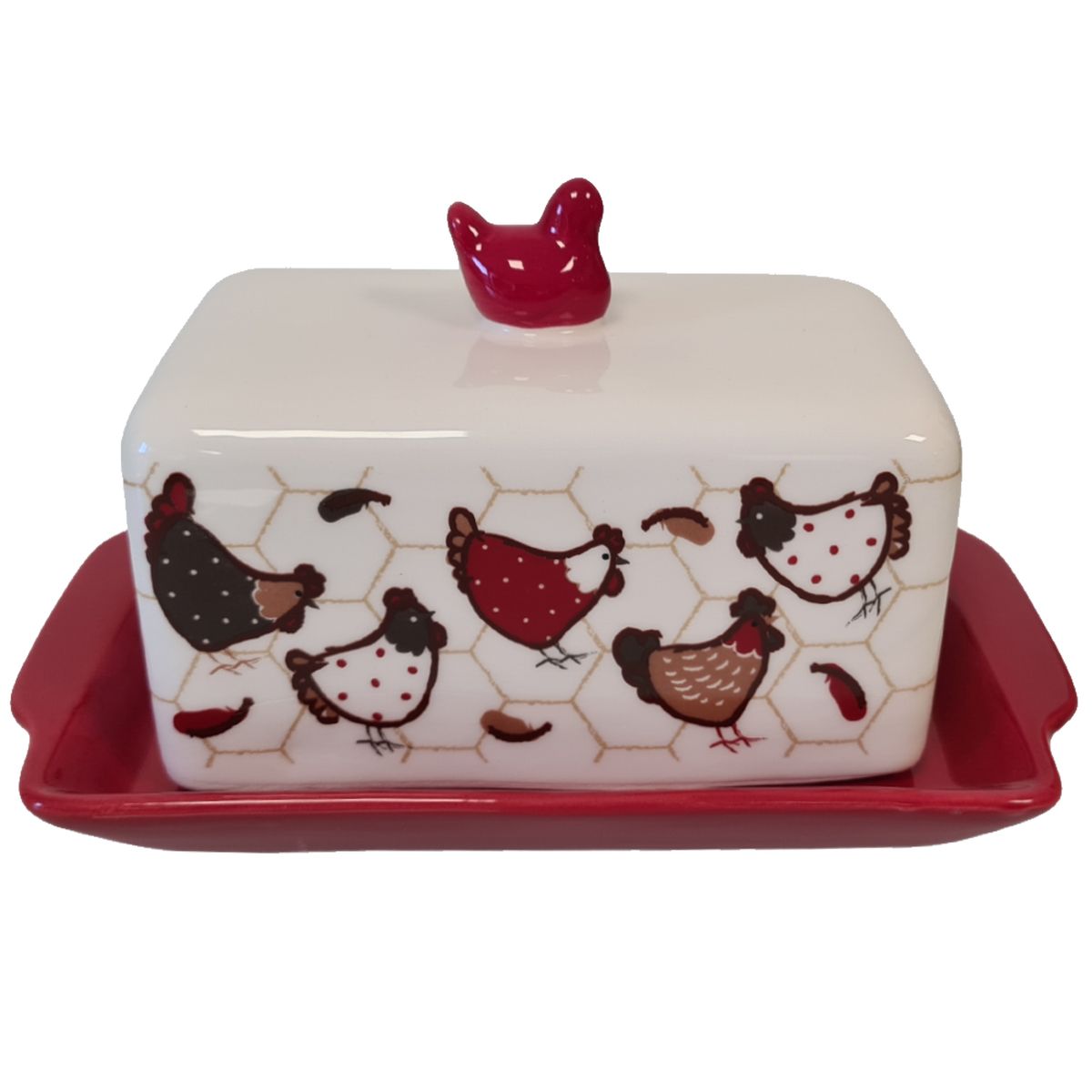 Beurrier en cramique - Collection Poules Cotty