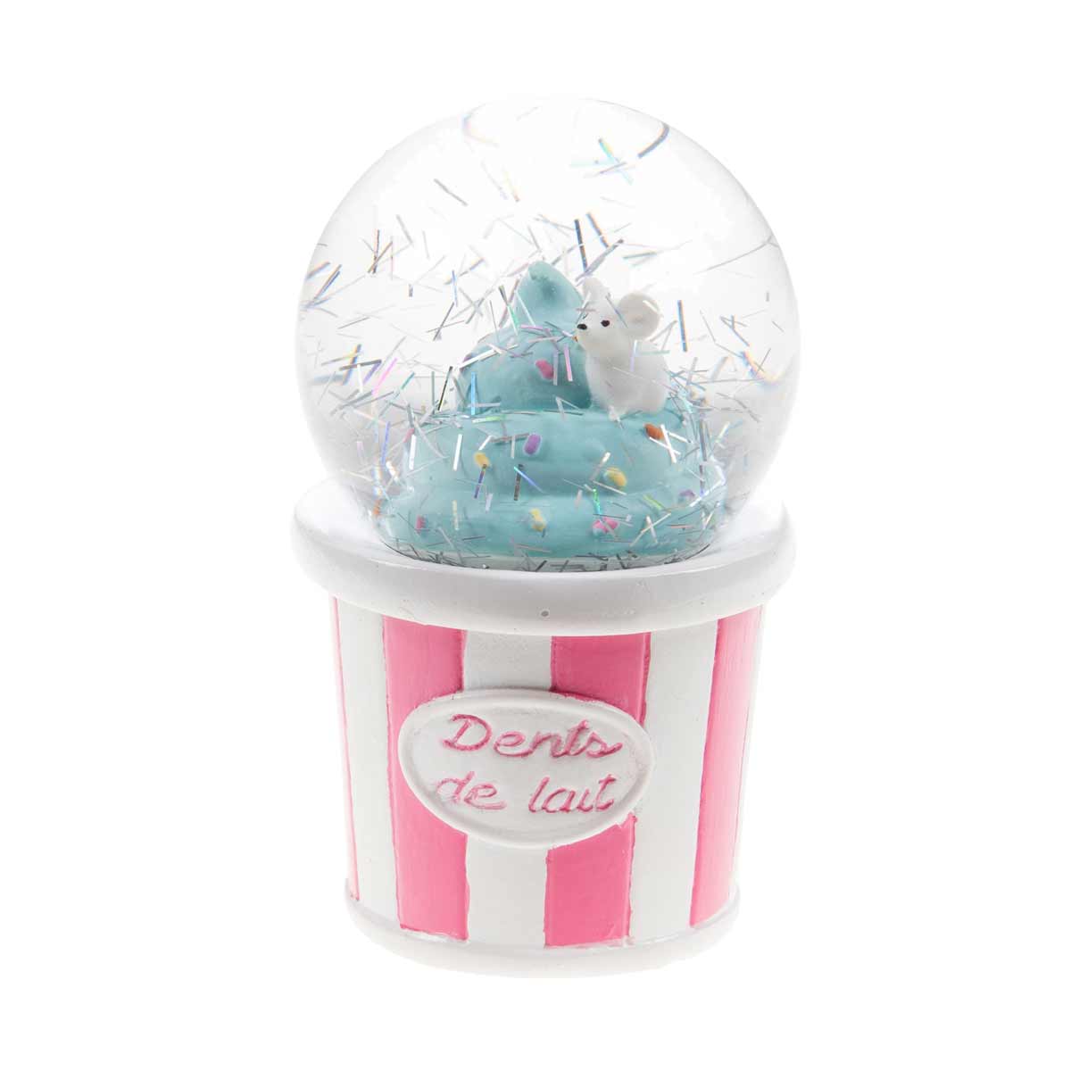 Petite boite  dents de lait souris sur pot de glace