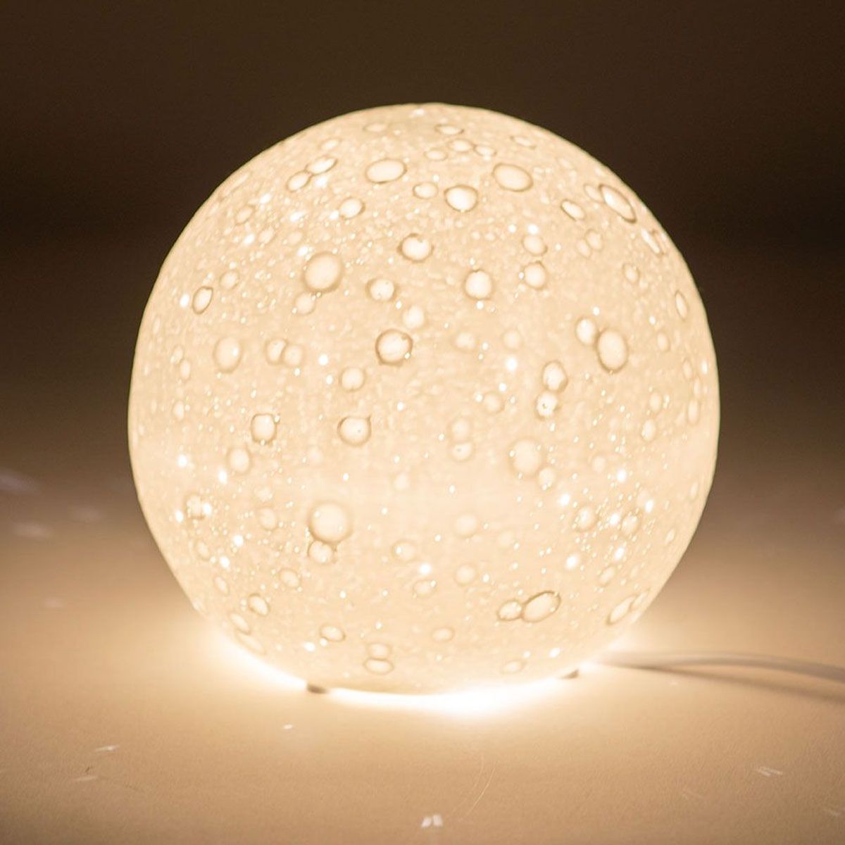 Lampe Pleine Lune en porcelaine 15 cm