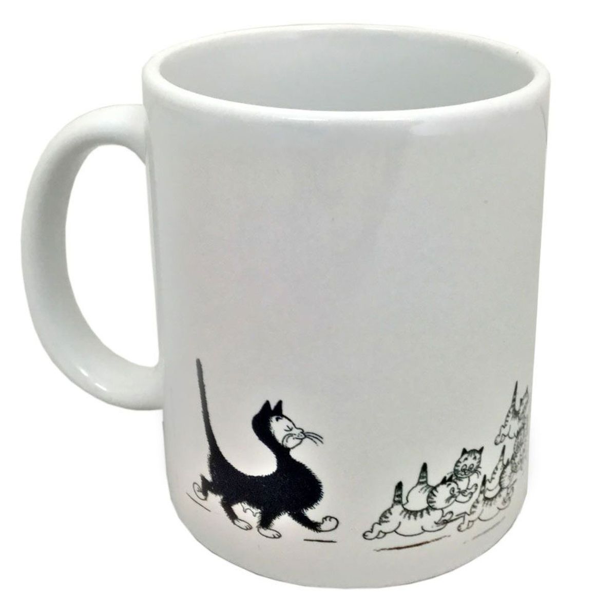 Mug blanc Les Chats de Dubout - Promenade en famille