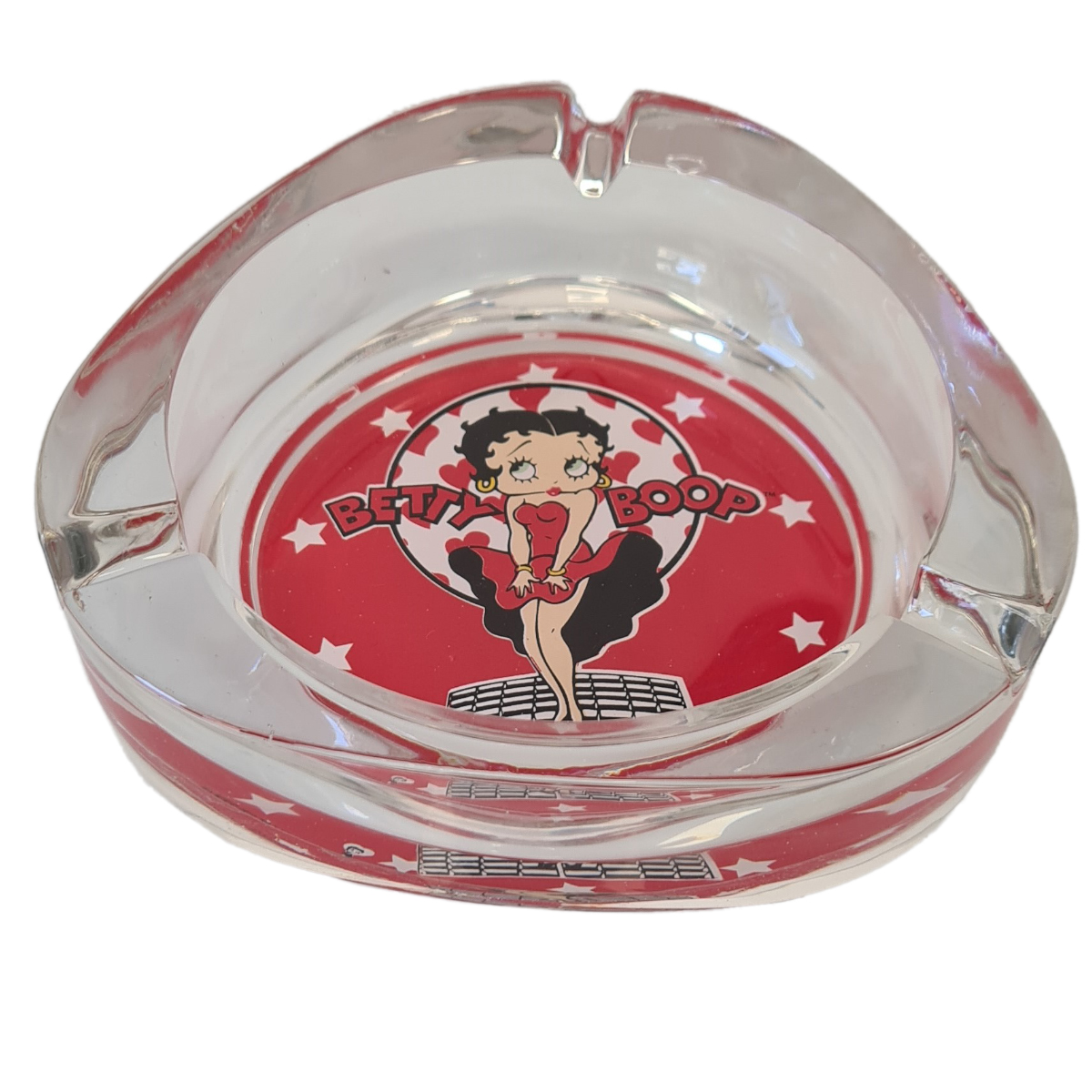 Cendrier en Verre Rouge Betty Boop