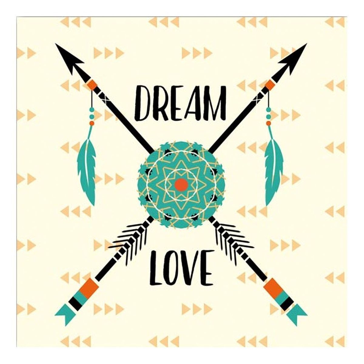 Cadre en bois Boho Indien 30 x 30 cm - Dream Love