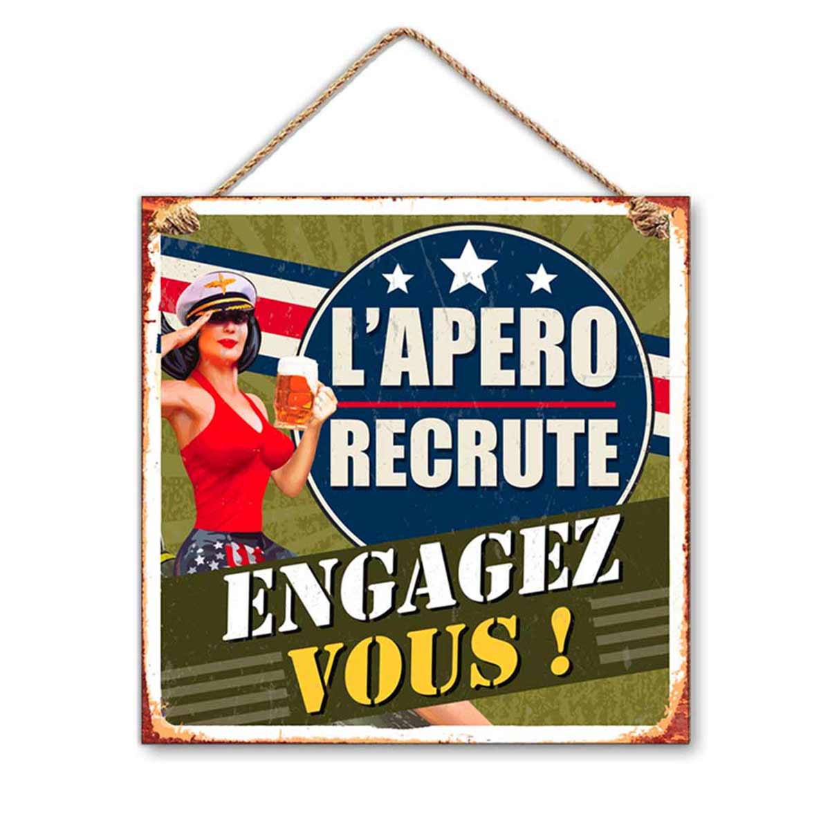 Plaque Dcorative L'Apro Recrute Engagez Vous 20 cm