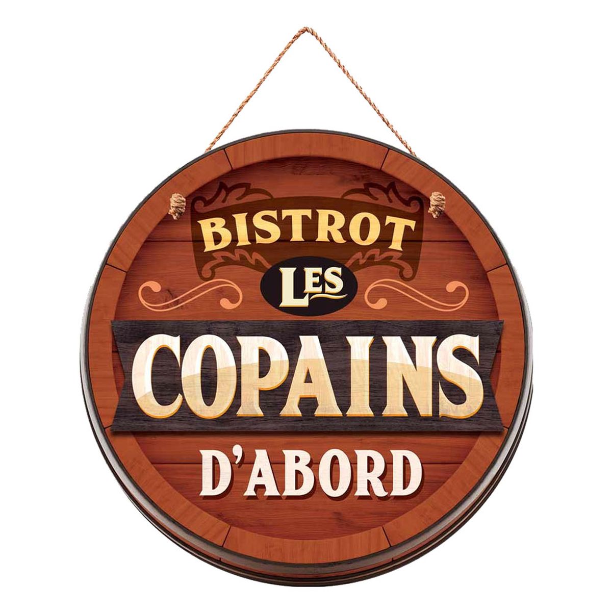 Plaque Dcorative Bistrot les Copains d'Abord - A Suspendre