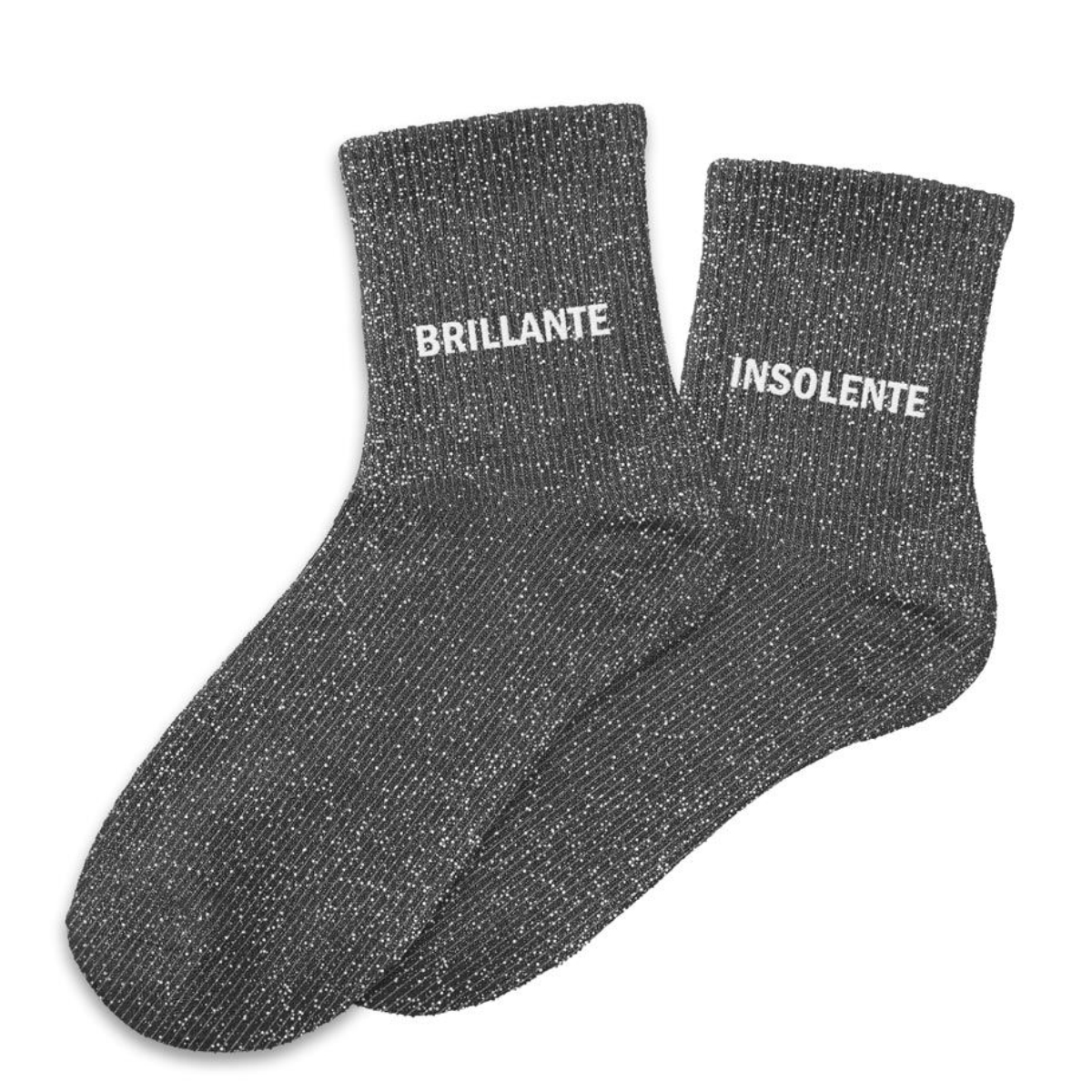 Paire de Chaussettes Pailletes noires Brillante Insolente