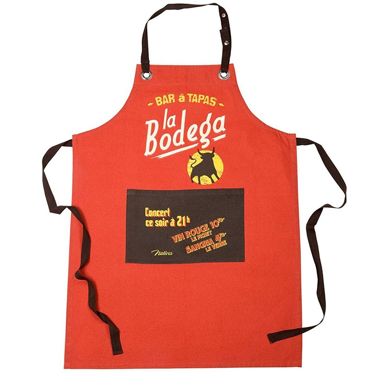 Tablier Bodega Bar  Tapas en coton Taille adulte