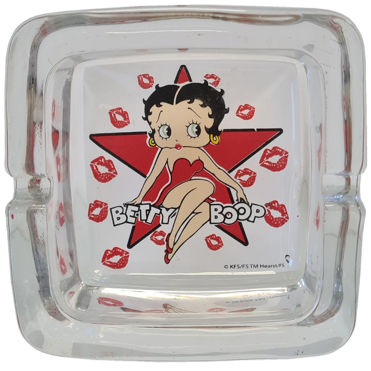 Cendrier en Verre Betty Boop Bisous