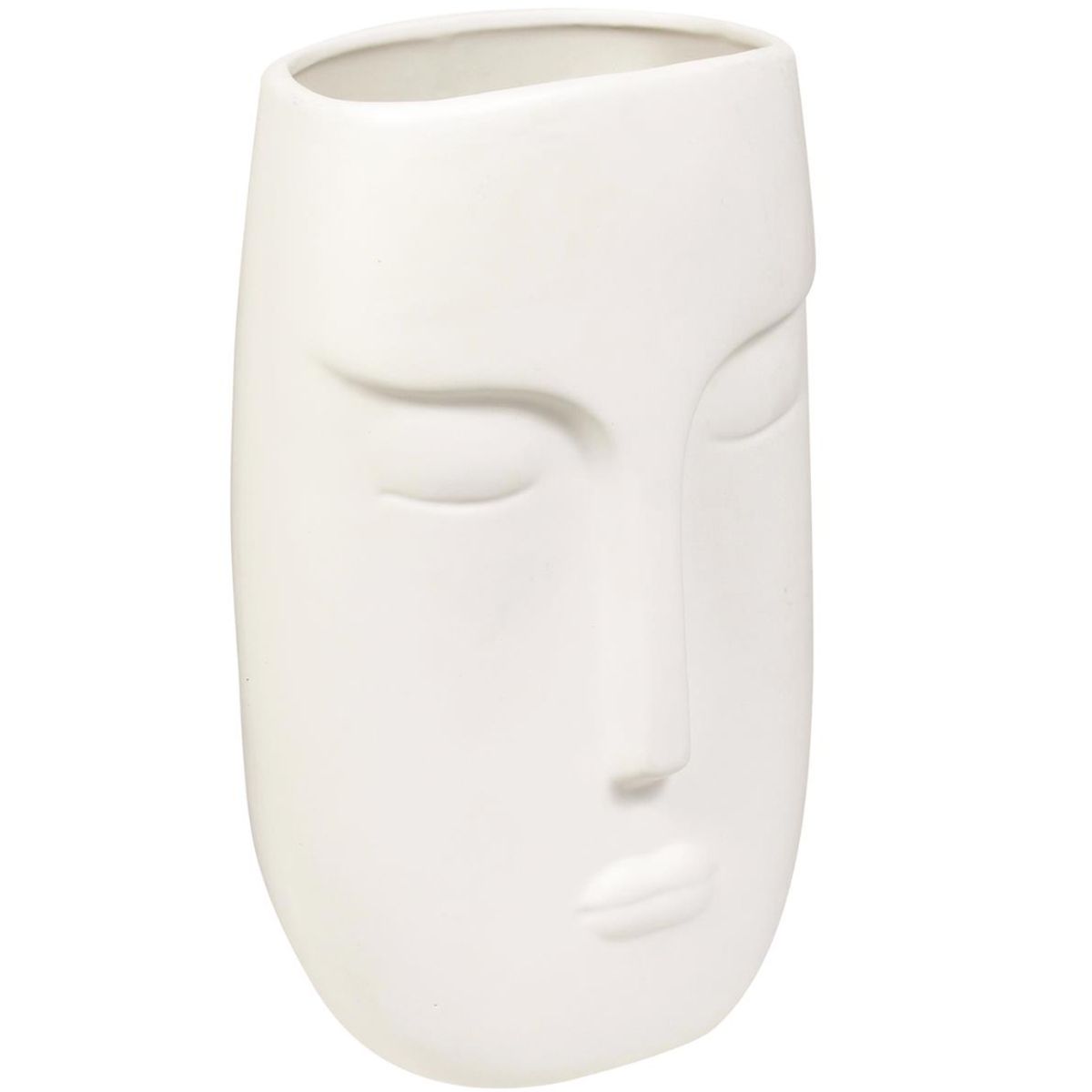 Grand Vase Visage blanc 29 cm