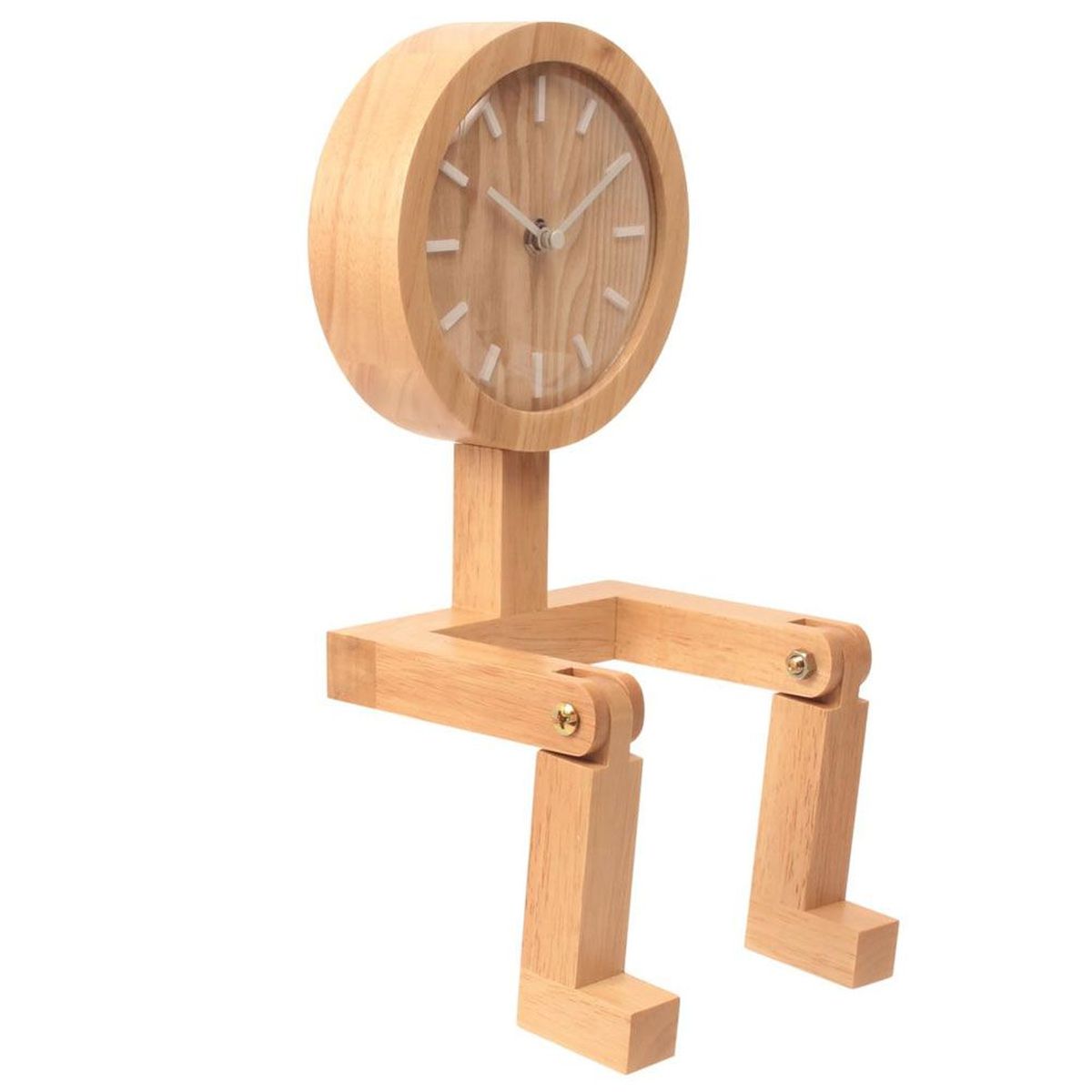 Horloge Bonhomme en Bois