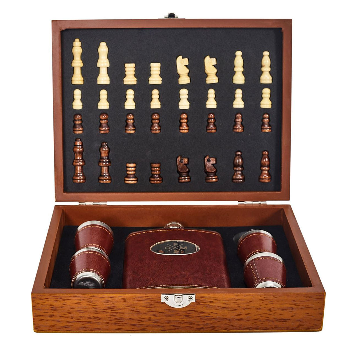 Coffret cadeau flasque, jeux d'checs et shooters