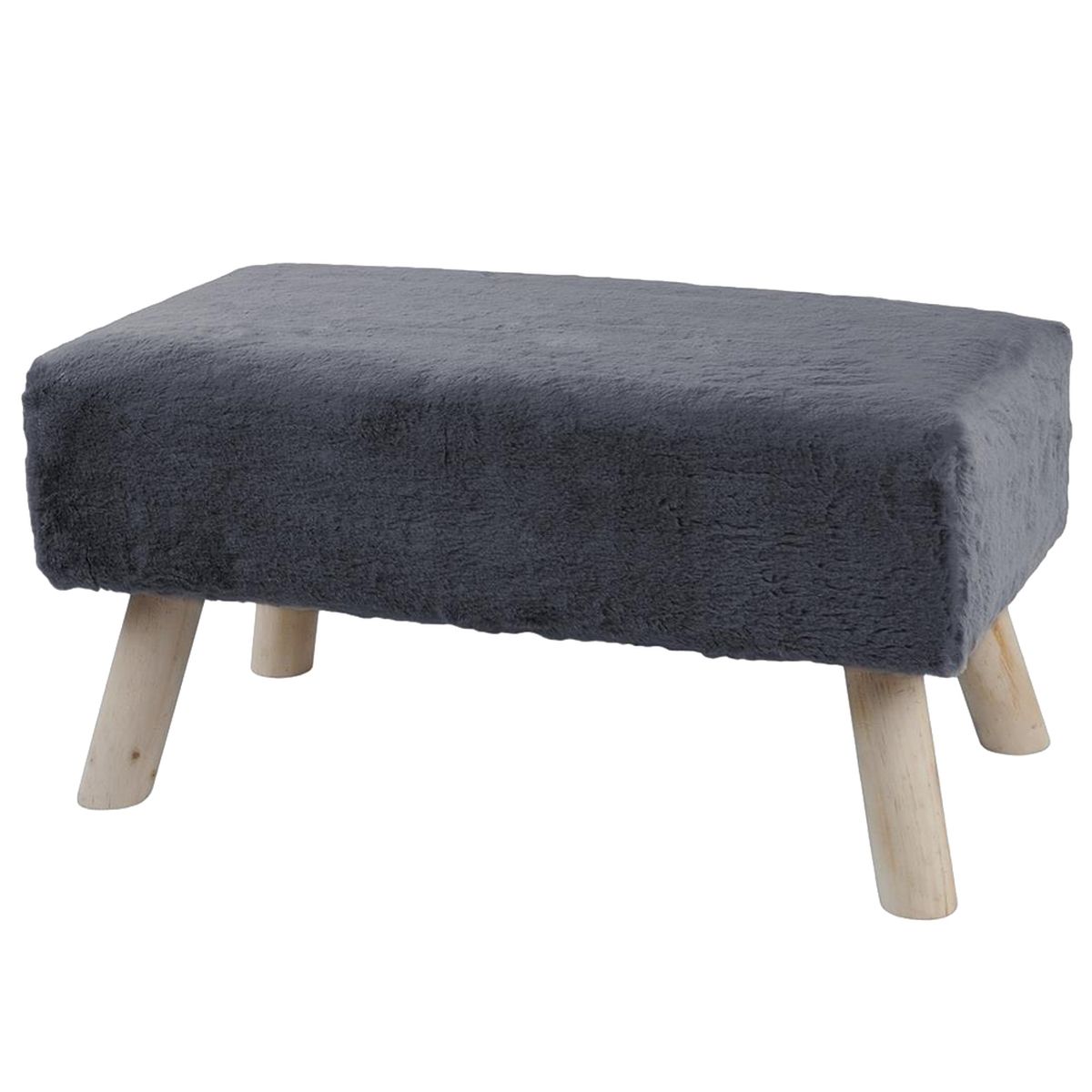 Tabouret Banc Anthracite - 63 x 33 x 31 cm