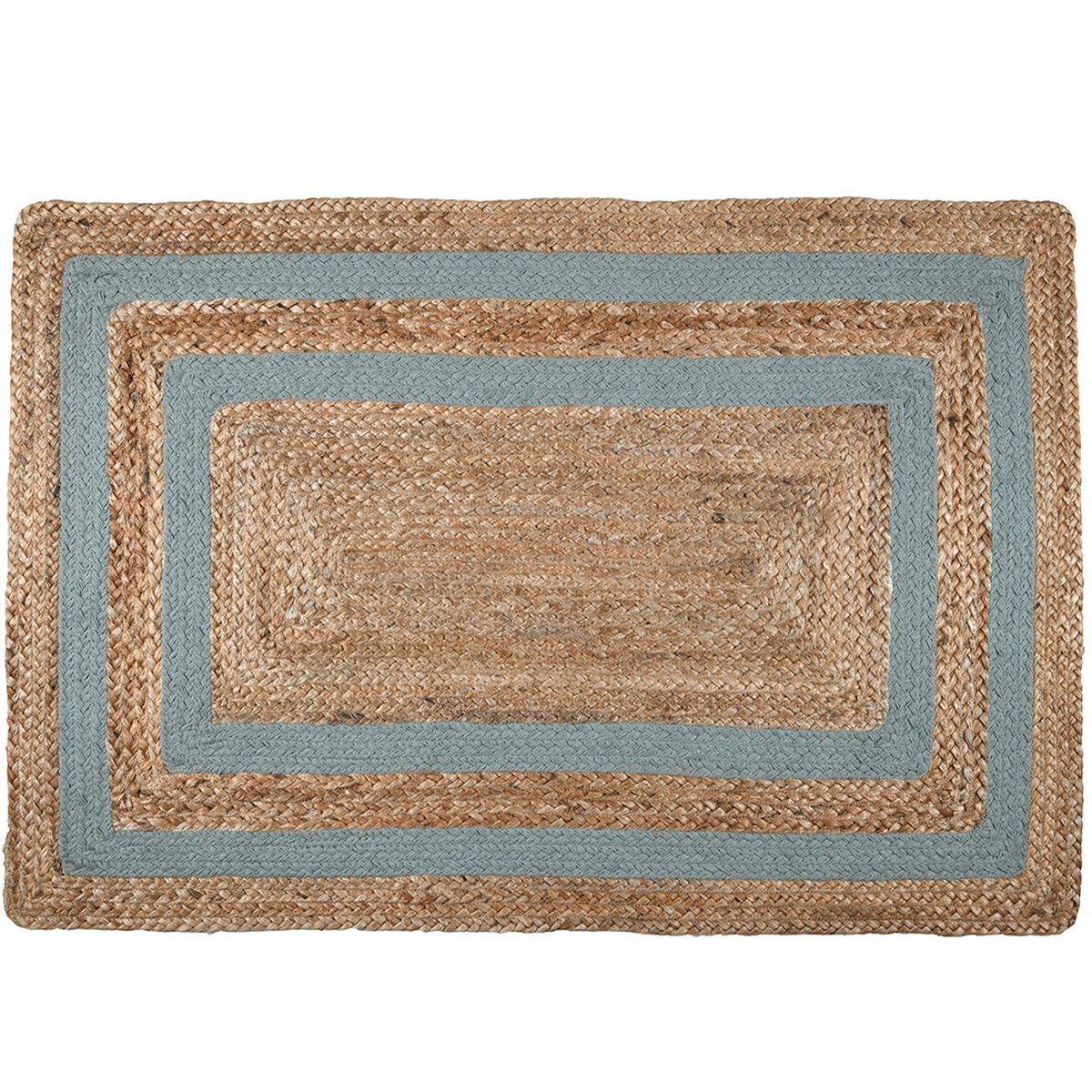 Tapis Ethnique 60 x 90 cm en Jute - Sauge