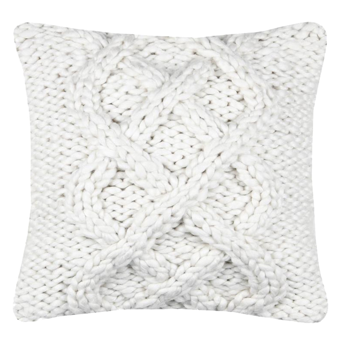 Coussin Adonis cru aspect tricot 45 cm