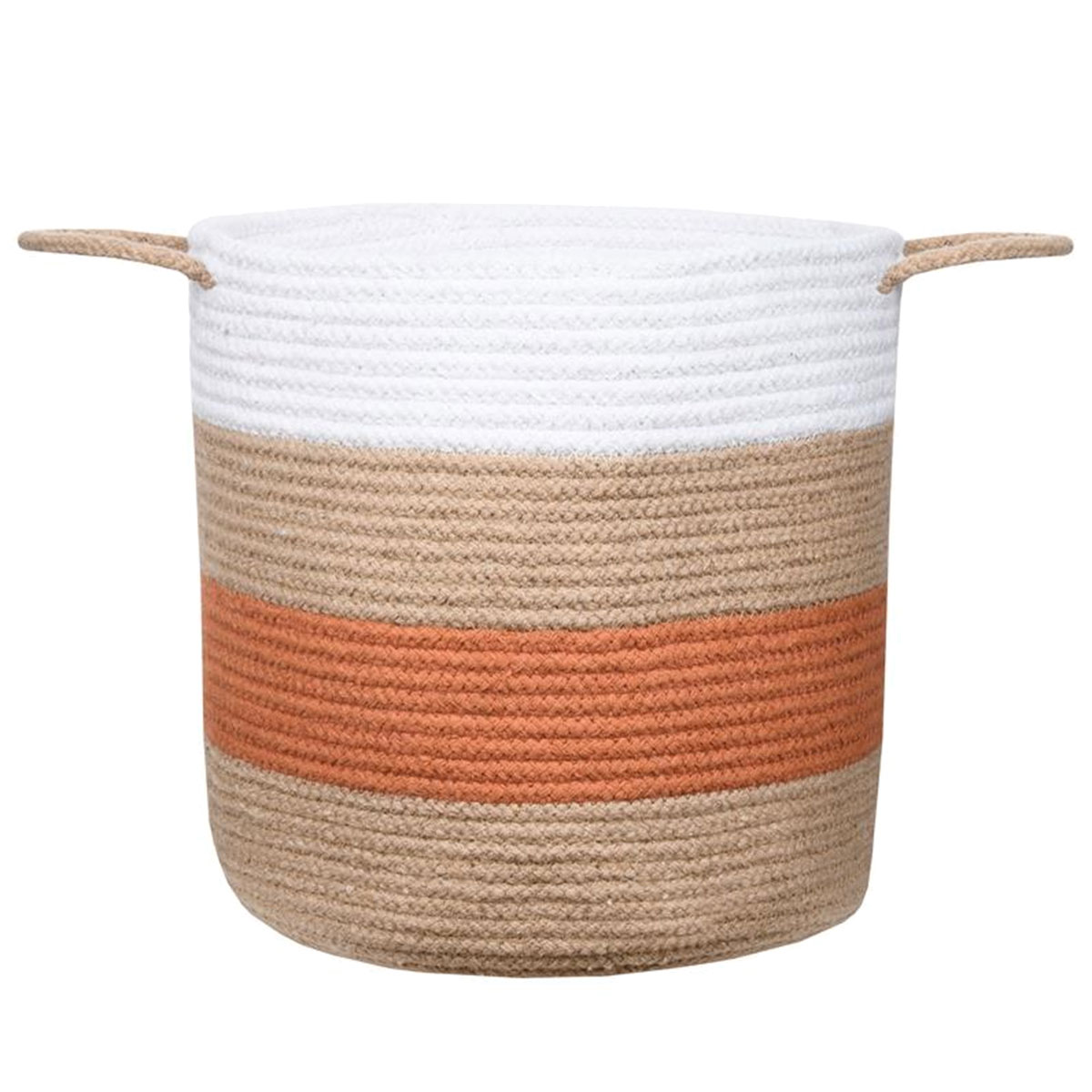 Panier ou Cache pot Yach Corail en coton 30 cm