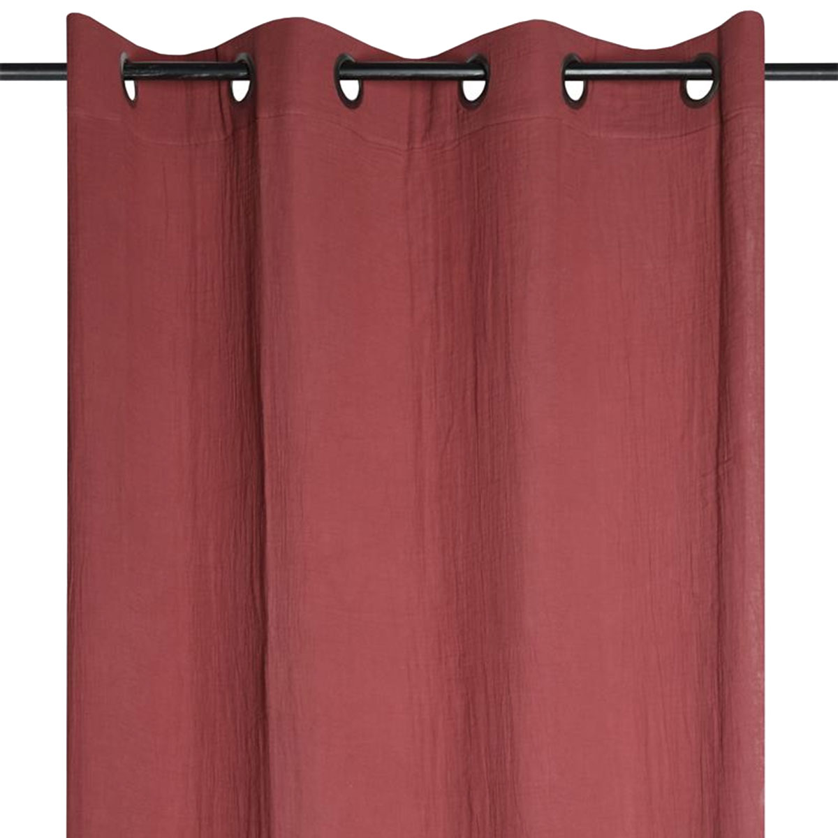 Rideau tamisant  illets en double gaze de coton 260 x 135 cm