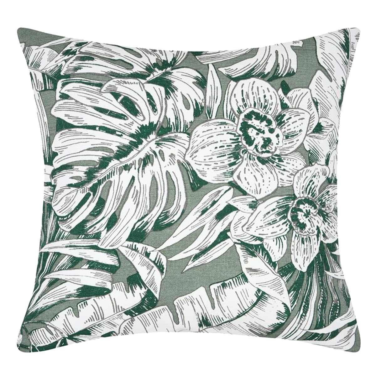 Housse de coussin en coton Amazonas vert  40 x 40 cm