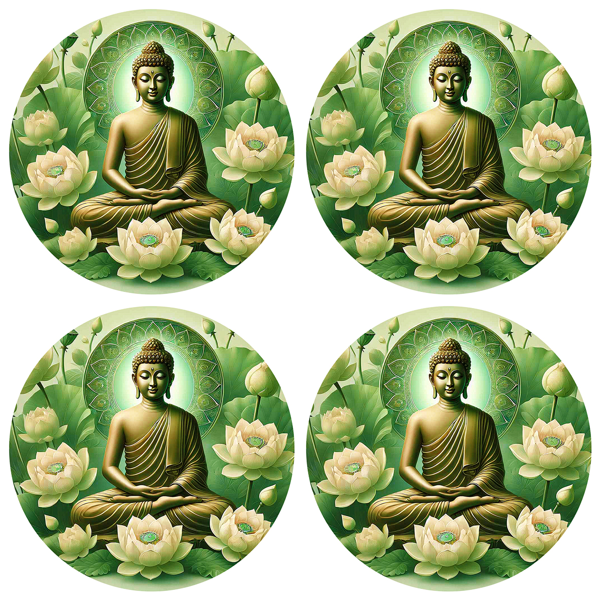 Dessous de verres jades sagesses de bouddha by Cbkreation