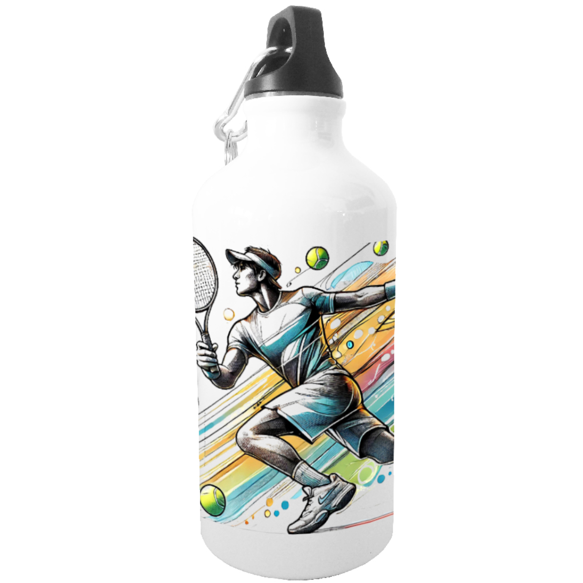 Gourde bidon sport Tennis en aluminium 500 ml