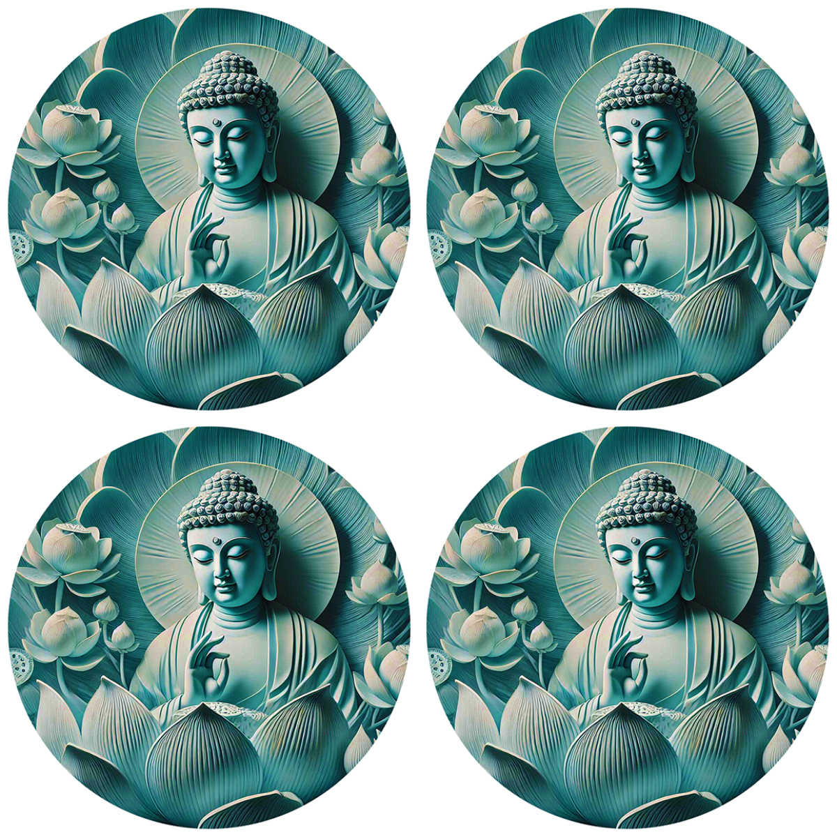 Dessous de verres sagesses de bouddha by Cbkreation par 4