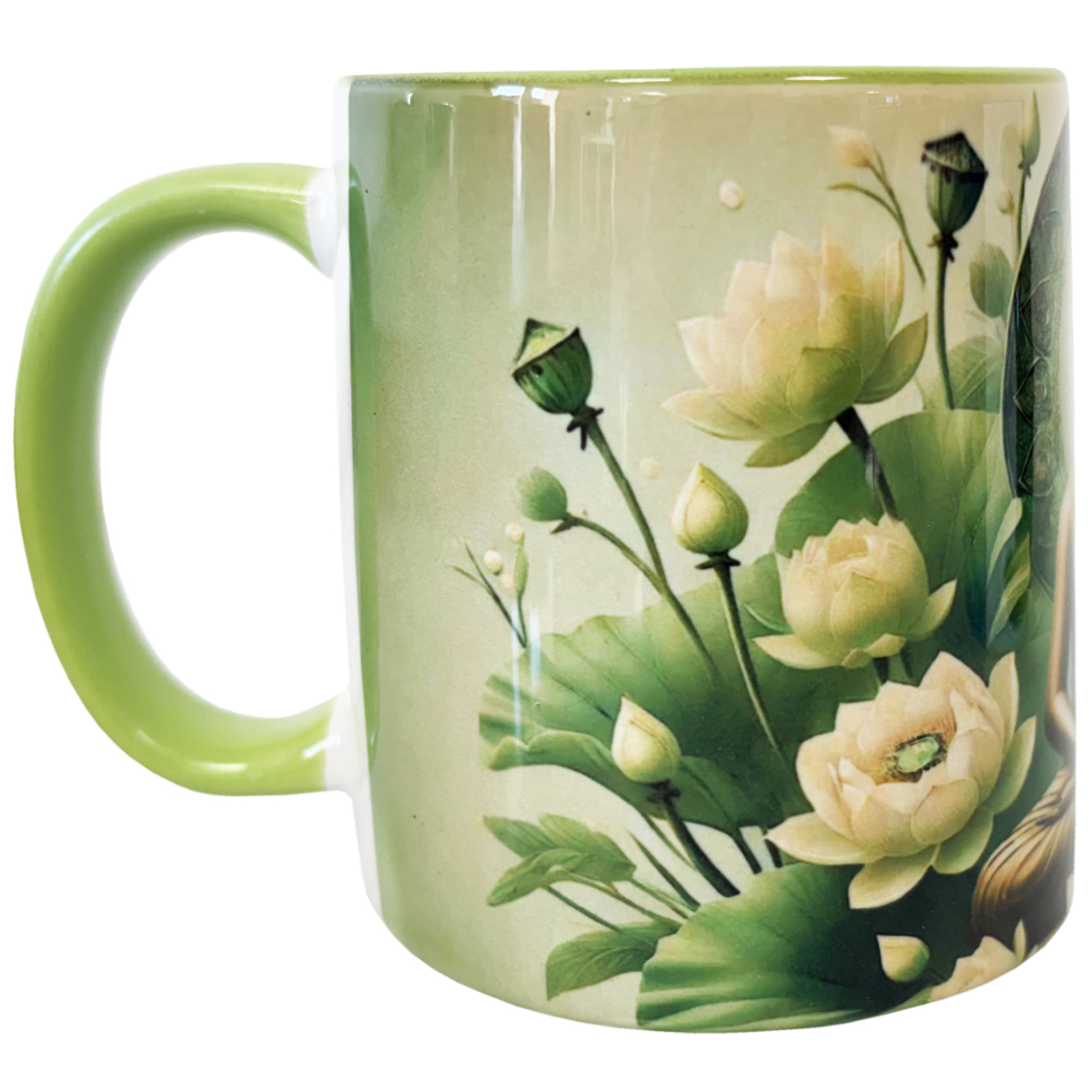 Mug sagesse de Bouddha vert pomme  350 ml