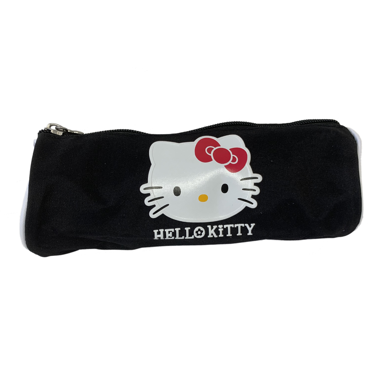 Trousse ronde noire Stripes Hello Ketty