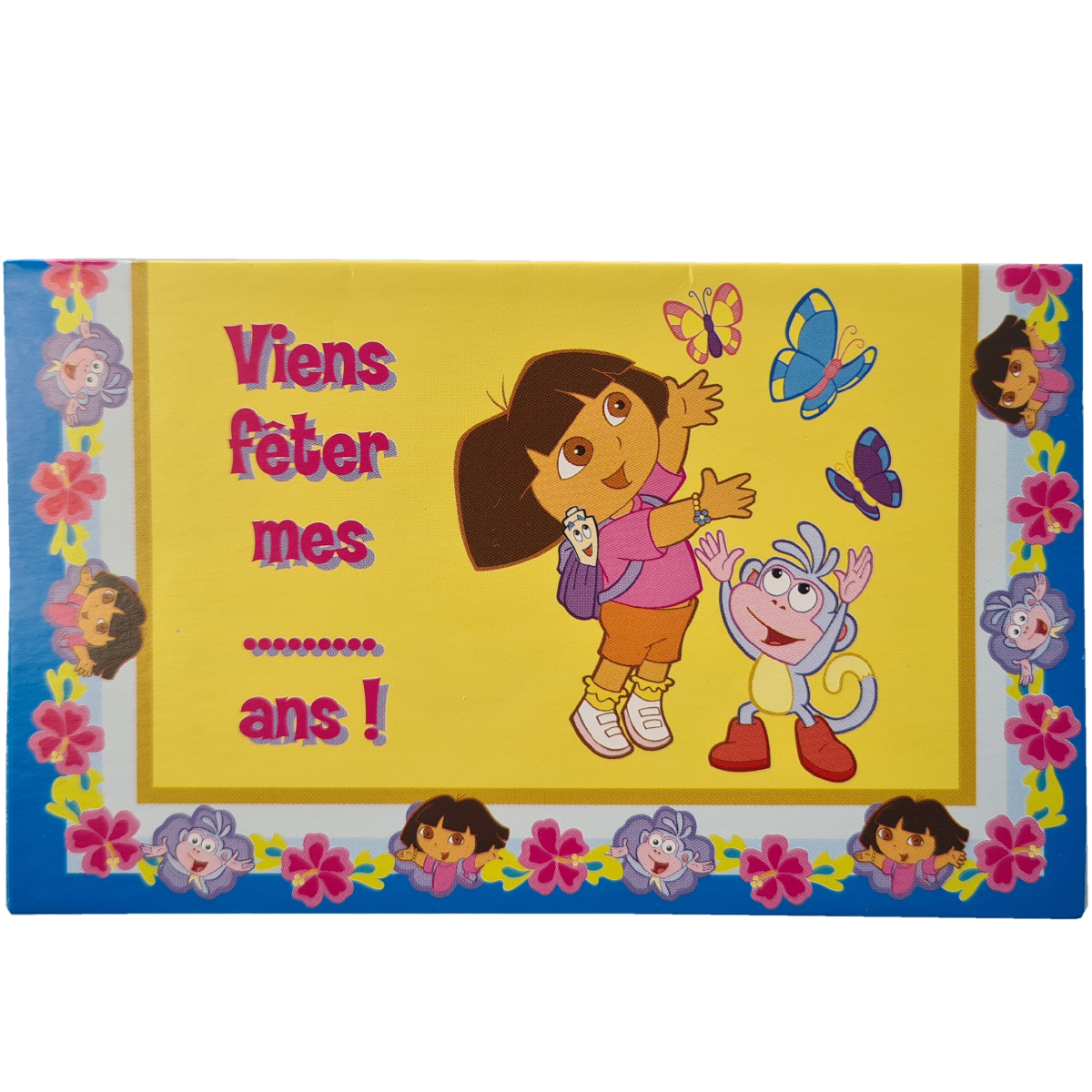 Set de 6 cartes Anniversaire avec enveloppes Dora l'exploratr