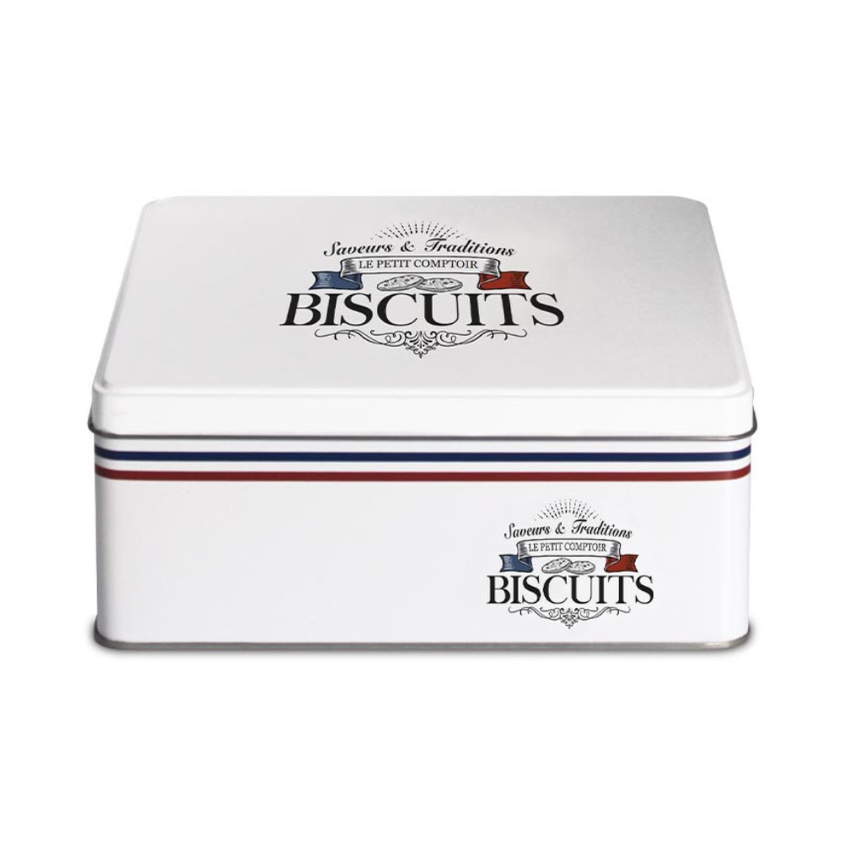 Boite  Biscuits en mtal - Saveurs et Traditions Franaises