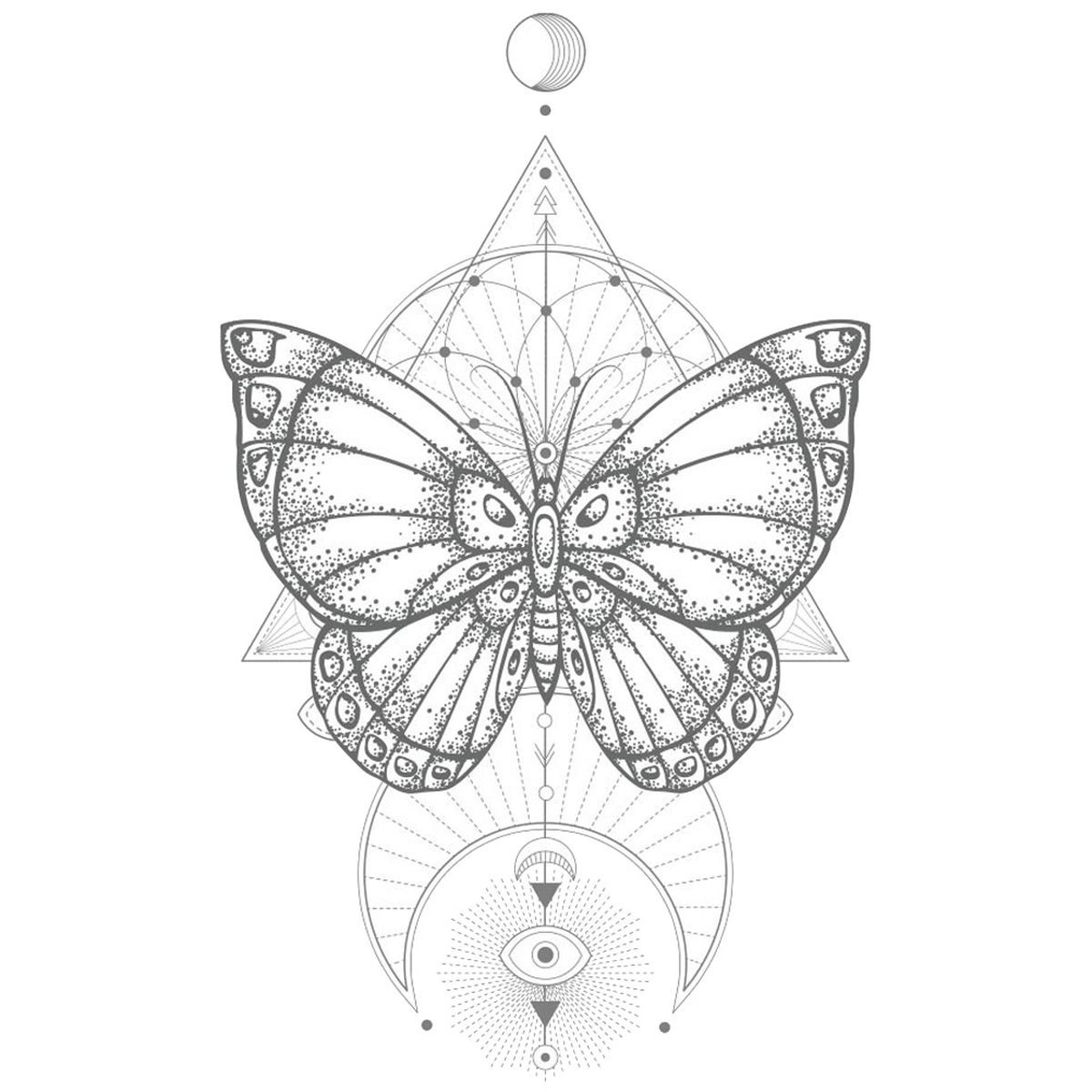 Sticker mural - Papillon Boho