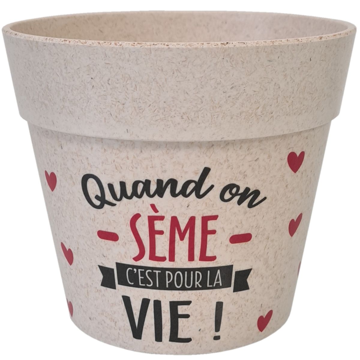 Cache Pot en Fibre de Bambou - Quand on sme - 13.5 cm