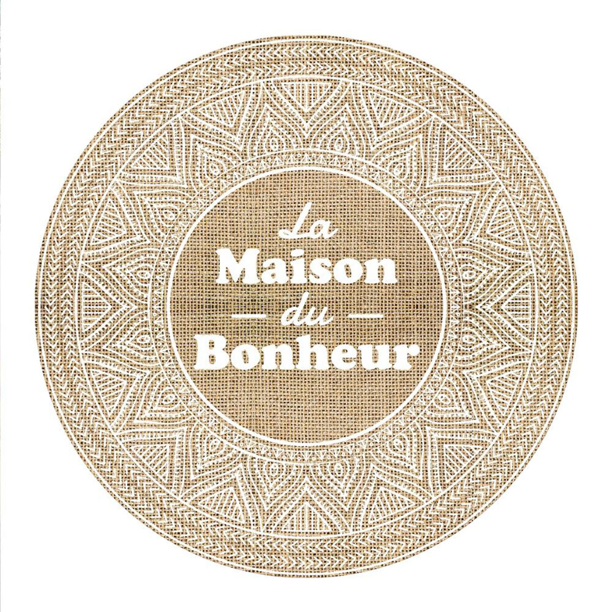 Set de table rond en toile de jute - La maison du bonheur