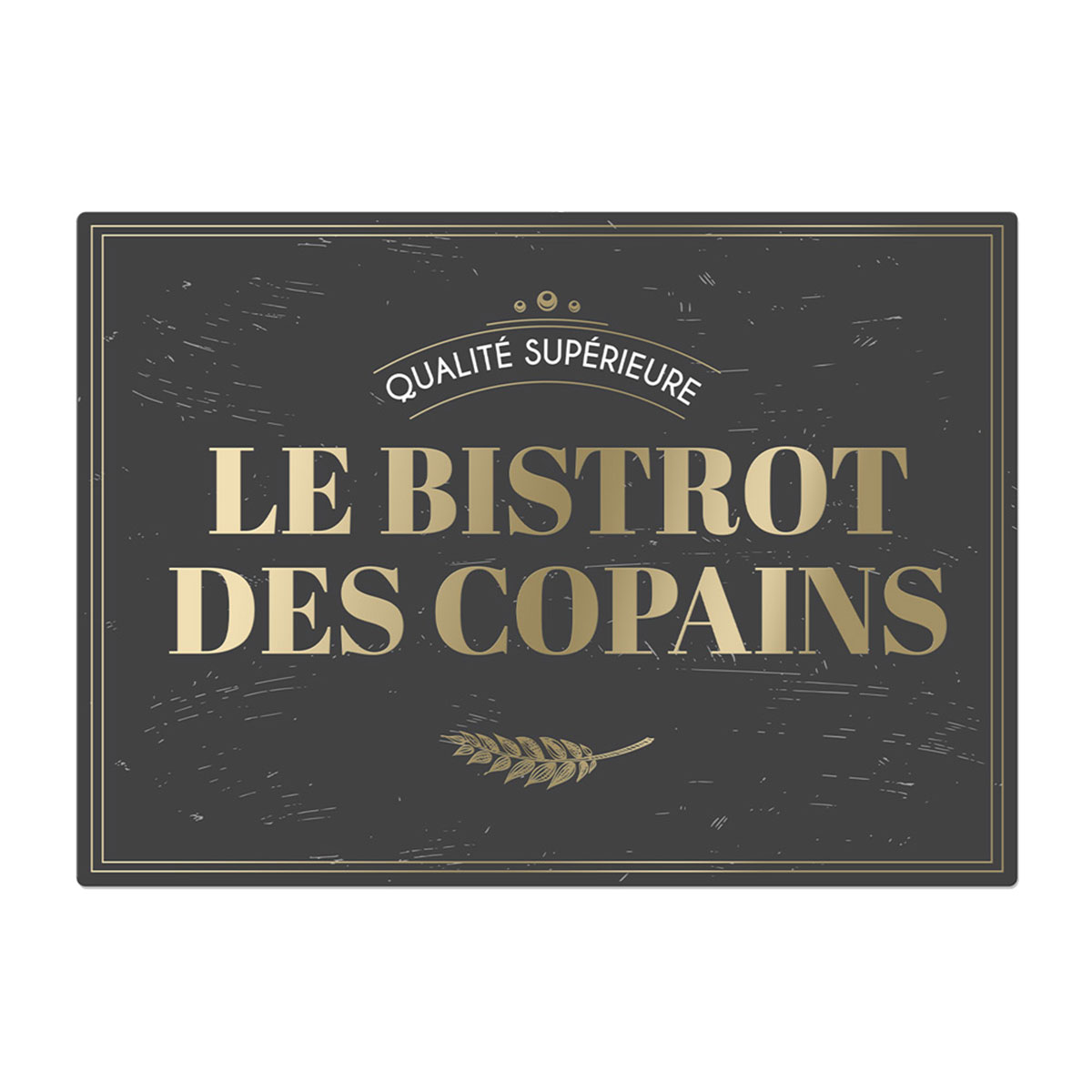 Set de table Le bistrot des copains - Inscription dore