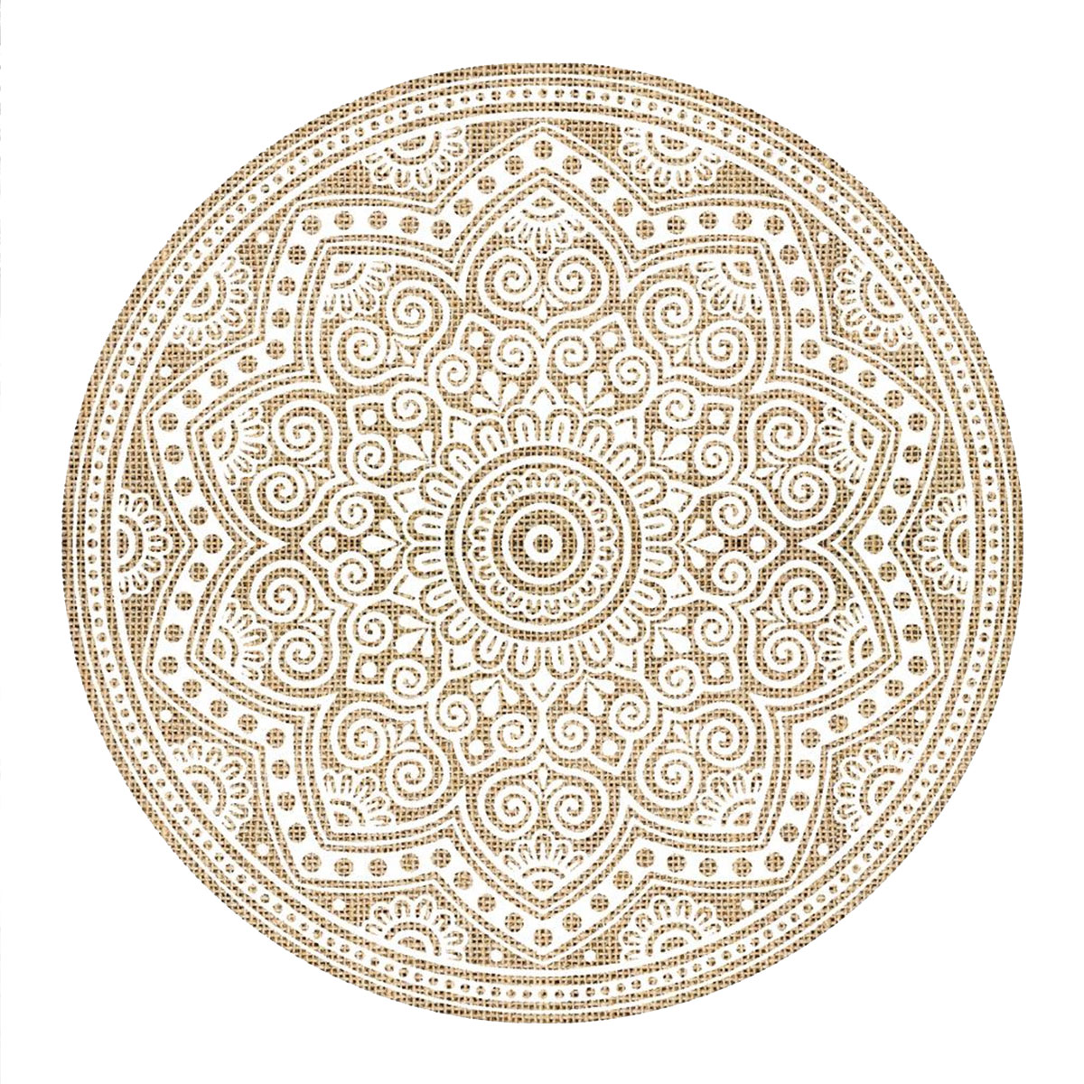 Set de table rond en toile de jute - Mandala